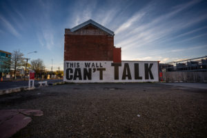 This Wall can't talk, Streetview, morning mood at Christchurch Central City This Wall can't talk, Streetview, morning mood at Christchurch Central City